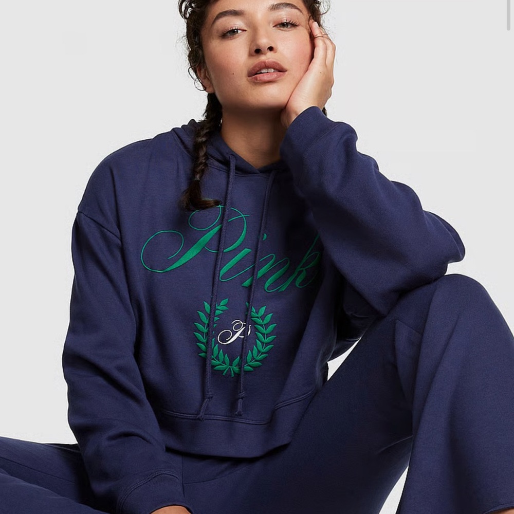 Victoria’s Secret PINK Cropped Polo Sweatshirt